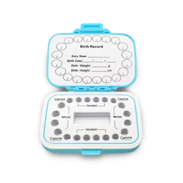 Monster Baby Tooth Box – Blue & White | EVA Liner, Waterproof, Keepsake Case - Image 3